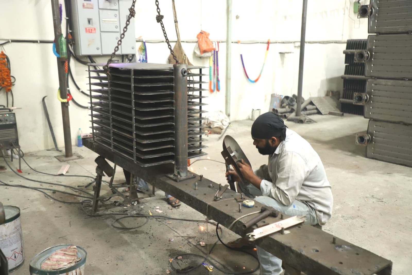 Custom radiator assembly — panel fit-up